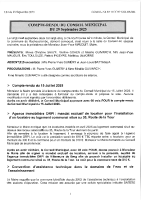 Compte rendu de la séance du Conseil Municipal du 29 septembre 2025